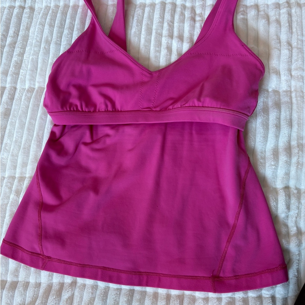 Lululemon Athletica Pink Fitted Sleeveless Camisole - Picture 3 of 4
